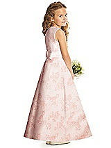 Rear View Thumbnail - Bow And Blossom Print Flower Girl Dress FL4062FP
