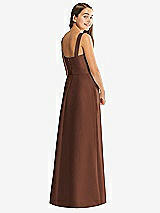 Rear View Thumbnail - Cognac Alfred Sung Junior Bridesmaid Style JR544