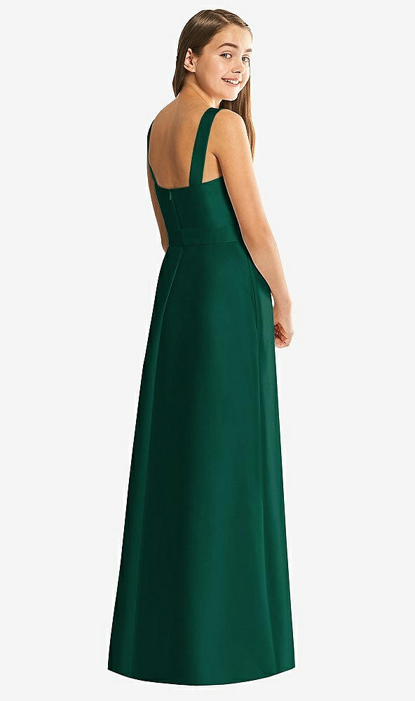 Back View - Hunter Green Alfred Sung Junior Bridesmaid Style JR544