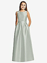 Front View Thumbnail - Willow Green Alfred Sung Junior Bridesmaid Style JR544