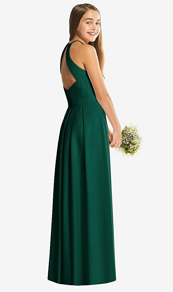 Back View - Hunter Green Social Junior Bridesmaid Style JR547