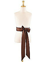 Front View Thumbnail - Cognac Satin Twill Flower Girl Sash