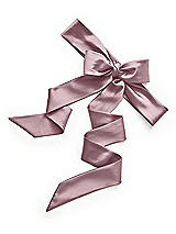 Rear View Thumbnail - Dusty Rose Satin Twill Flower Girl Sash