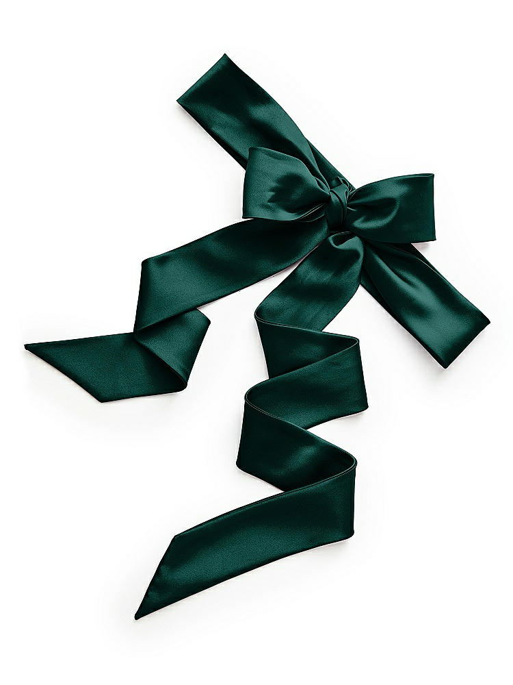 Back View - Evergreen Satin Twill Flower Girl Sash