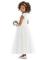 Rear View Thumbnail - Ivory Flower Girl Dress FL4064