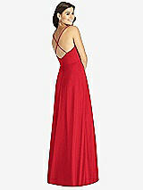 Rear View Thumbnail - Parisian Red Criss Cross Back A-Line Maxi Dress