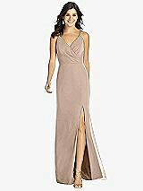 Front View Thumbnail - Topaz Criss Cross Back Mermaid Wrap Dress