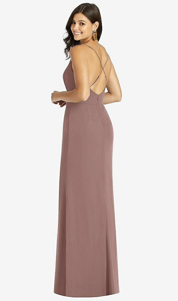 Back View - Sienna Criss Cross Back Mermaid Wrap Dress