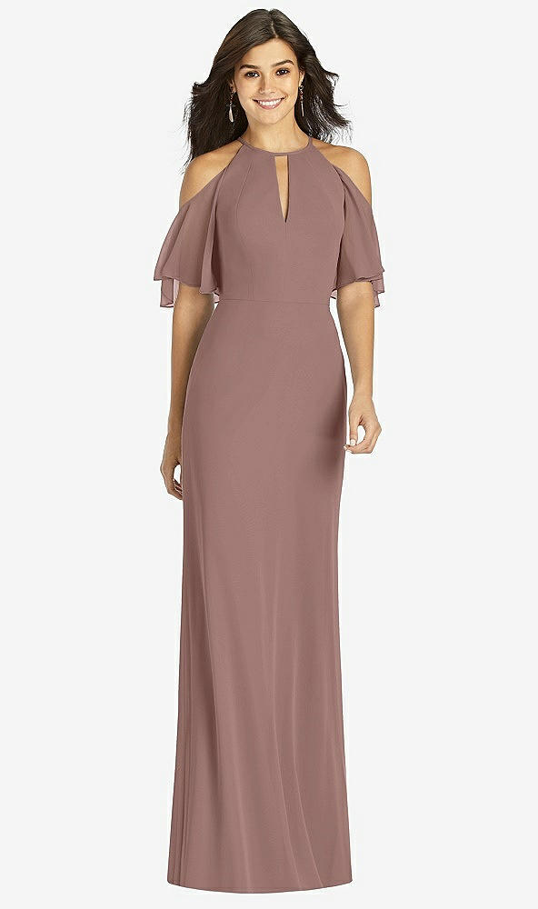 Front View - Sienna Ruffle Cold-Shoulder Mermaid Maxi Dress