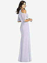 Rear View Thumbnail - Silver Dove Ruffle Cold-Shoulder Mermaid Maxi Dress