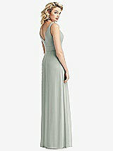 Rear View Thumbnail - Willow Green Sleeveless Pleated Skirt Maxi Dress with Pockets