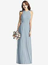 Front View Thumbnail - Mist Sleeveless Halter Chiffon Maxi Dress