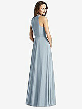 Rear View Thumbnail - Mist Sleeveless Halter Chiffon Maxi Dress