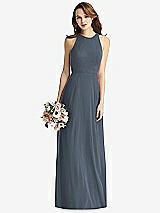 Front View Thumbnail - Silverstone Sleeveless Halter Chiffon Maxi Dress