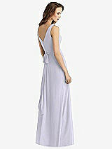 Rear View Thumbnail - Silver Dove Sleeveless V-Neck Chiffon Wrap Dress