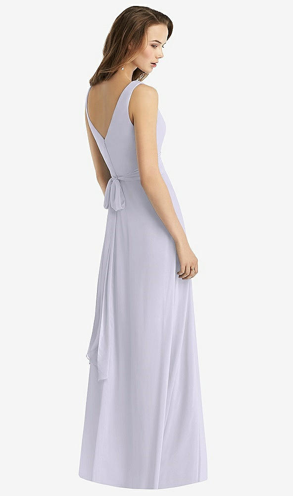 Back View - Silver Dove Sleeveless V-Neck Chiffon Wrap Dress