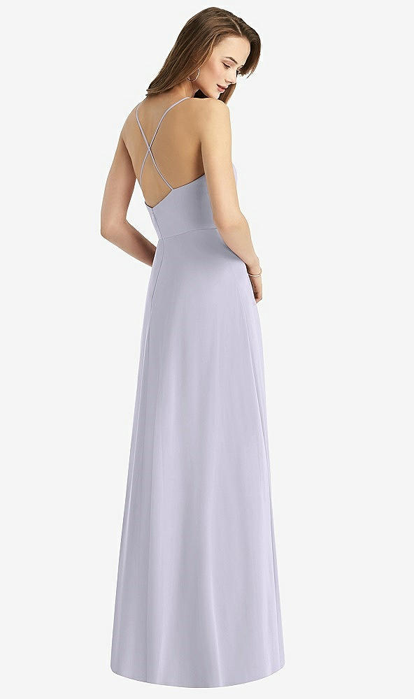 Back View - Silver Dove Cowl Neck Criss Cross Back Maxi Dress