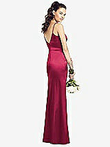 Rear View Thumbnail - Valentine Slim Spaghetti Strap V-Back Trumpet Gown