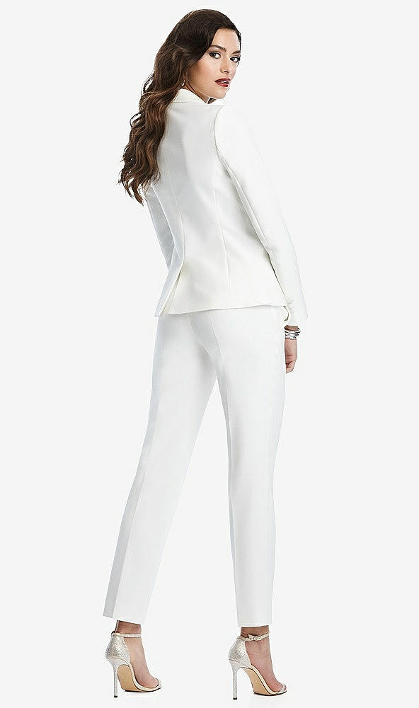 Back View - Ivory Women's Ivory Tuxedo Jacket