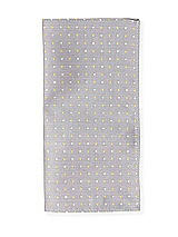 Side View Thumbnail - Platinum/marigold Polka Dot Modern Polka Dot Pocket Square