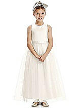 Front View Thumbnail - Ivory Flower Girl Dress FL4067