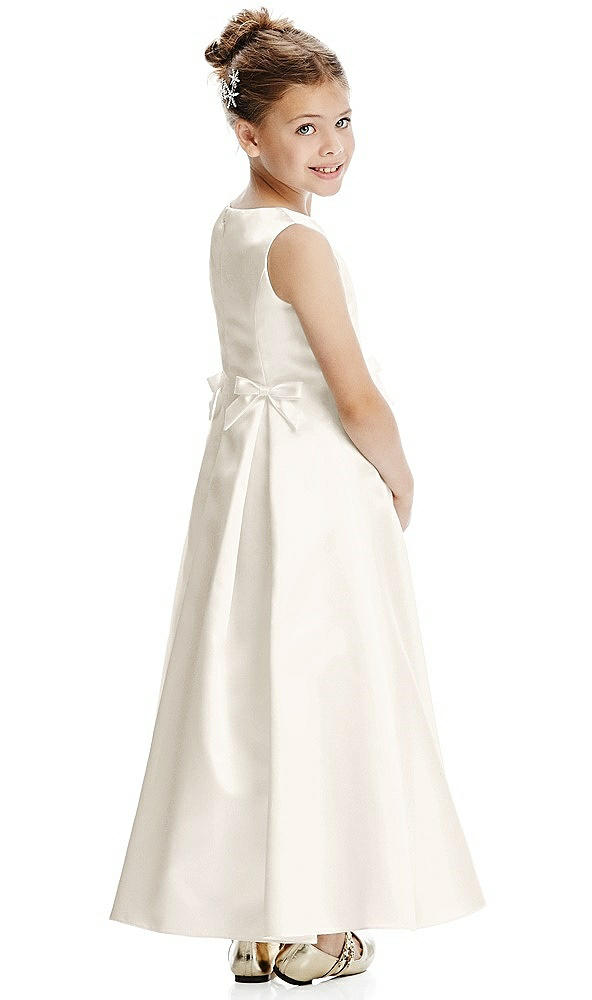 Back View - Ivory Flower Girl Dress FL4068