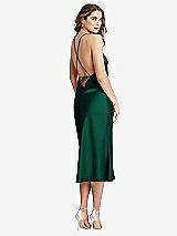 Alt View 1 Thumbnail - Hunter Green Cowl-Neck Convertible Midi Slip Dress - Piper