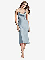 Front View Thumbnail - Mist Cowl-Neck Convertible Midi Slip Dress - Piper