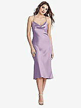 Front View Thumbnail - Pale Purple Cowl-Neck Convertible Midi Slip Dress - Piper