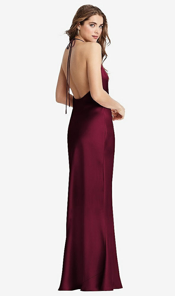 Front View - Cabernet Cowl-Neck Convertible Maxi Slip Dress - Reese