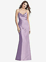 Rear View Thumbnail - Pale Purple Cowl-Neck Convertible Maxi Slip Dress - Reese