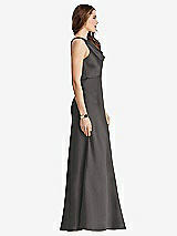 Side View Thumbnail - Caviar Gray Cowl-Neck Maxi Tank Dress - Nova