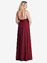 Alt View 2 Thumbnail - Burgundy Chiffon Maxi Wrap Dress with Sash - Cora