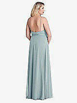 Alt View 2 Thumbnail - Morning Sky Chiffon Maxi Wrap Dress with Sash - Cora