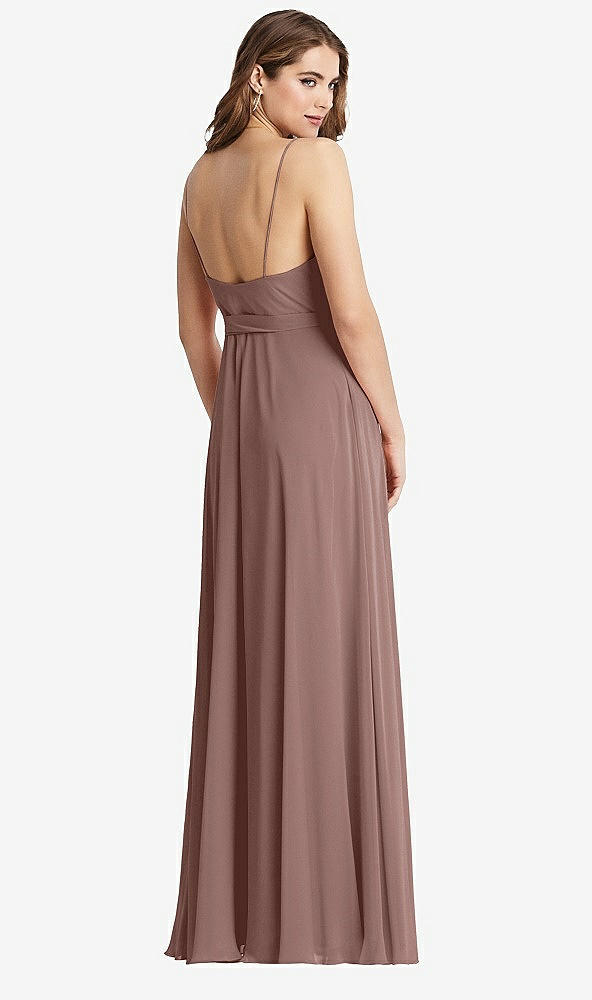 Back View - Sienna Chiffon Maxi Wrap Dress with Sash - Cora