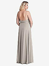 Alt View 2 Thumbnail - Taupe Chiffon Maxi Wrap Dress with Sash - Cora