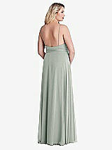 Alt View 2 Thumbnail - Willow Green Chiffon Maxi Wrap Dress with Sash - Cora