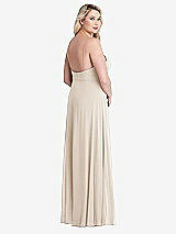 Alt View 2 Thumbnail - Oat Square Neck Chiffon Maxi Dress with Front Slit - Elliott