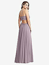 Rear View Thumbnail - Lilac Dusk Ruffled Chiffon Cutout Maxi Dress - Jessie