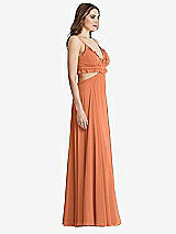 Side View Thumbnail - Sweet Melon Ruffled Chiffon Cutout Maxi Dress - Jessie