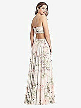 Rear View Thumbnail - Blush Garden Ruffled Chiffon Cutout Maxi Dress - Jessie