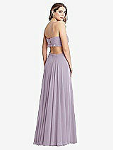 Rear View Thumbnail - Lilac Haze Ruffled Chiffon Cutout Maxi Dress - Jessie