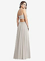 Rear View Thumbnail - Oyster Ruffled Chiffon Cutout Maxi Dress - Jessie