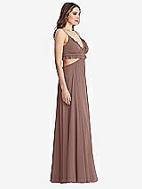 Side View Thumbnail - Sienna Ruffled Chiffon Cutout Maxi Dress - Jessie