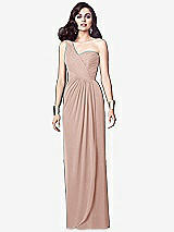 Alt View 1 Thumbnail - Toasted Sugar One-Shoulder Draped Maxi Dress with Front Slit - Aeryn