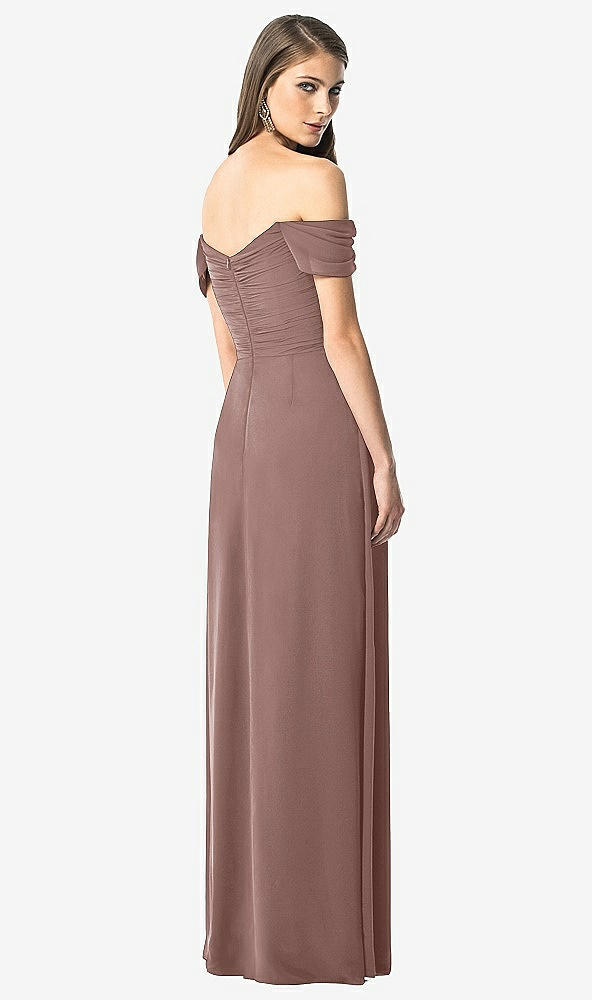 Back View - Sienna Off-the-Shoulder Ruched Chiffon Maxi Dress - Alessia