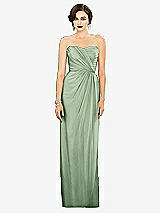 Alt View 1 Thumbnail - Celadon Strapless Draped Chiffon Maxi Dress - Lila