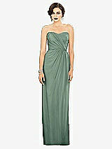 Alt View 1 Thumbnail - Seagrass Strapless Draped Chiffon Maxi Dress - Lila