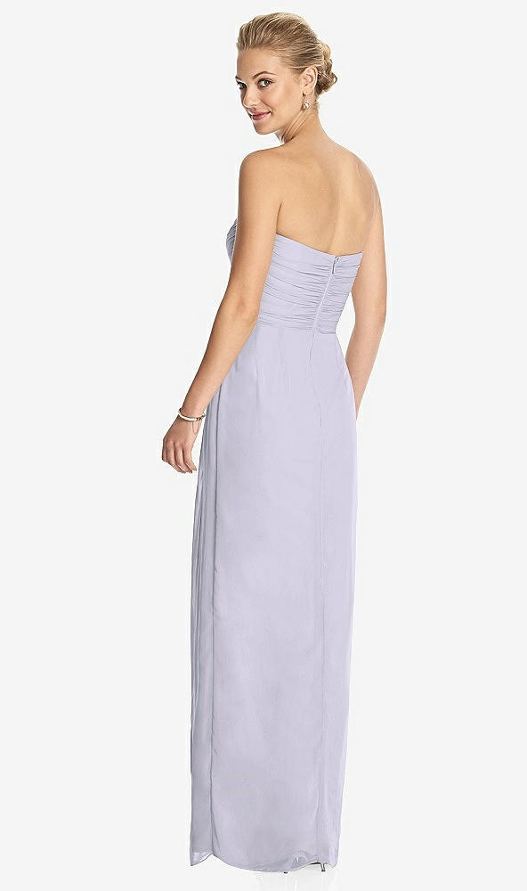 Back View - Silver Dove Strapless Draped Chiffon Maxi Dress - Lila