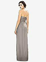 Alt View 2 Thumbnail - Taupe Strapless Draped Chiffon Maxi Dress - Lila